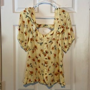 Yellow floral top